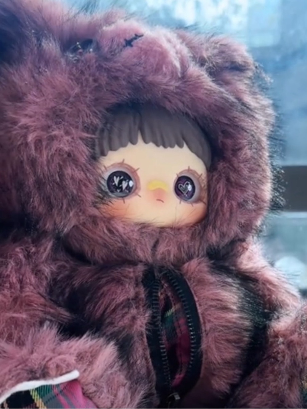 Maymei Rebel Doll 400% Plush Blind Box Series Kawaii Vinyl Plushie Backpack pink